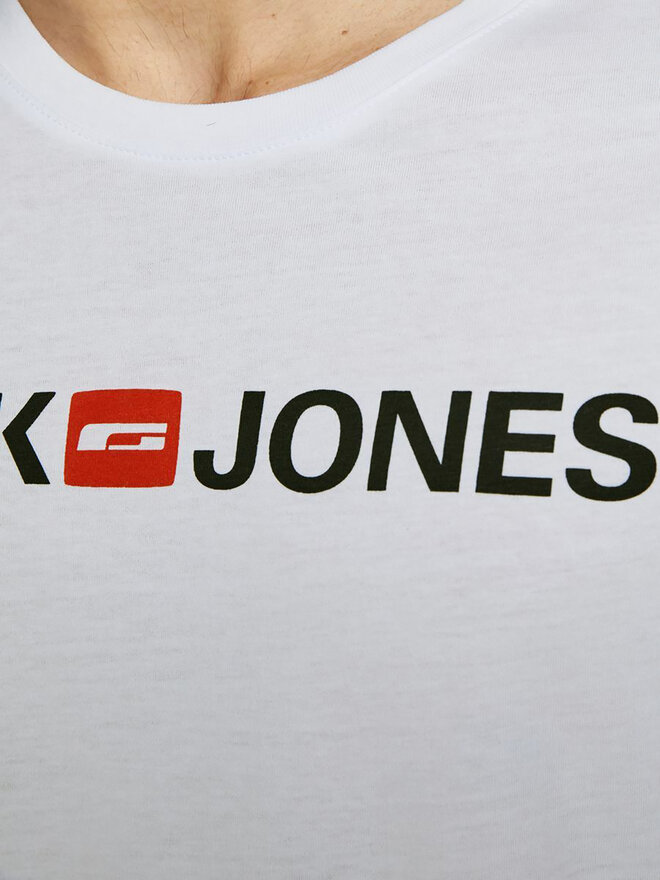 Jack&Jones Jack&Jones Marškinėliai Corp Logo 12137126 Balta Slim Fit
