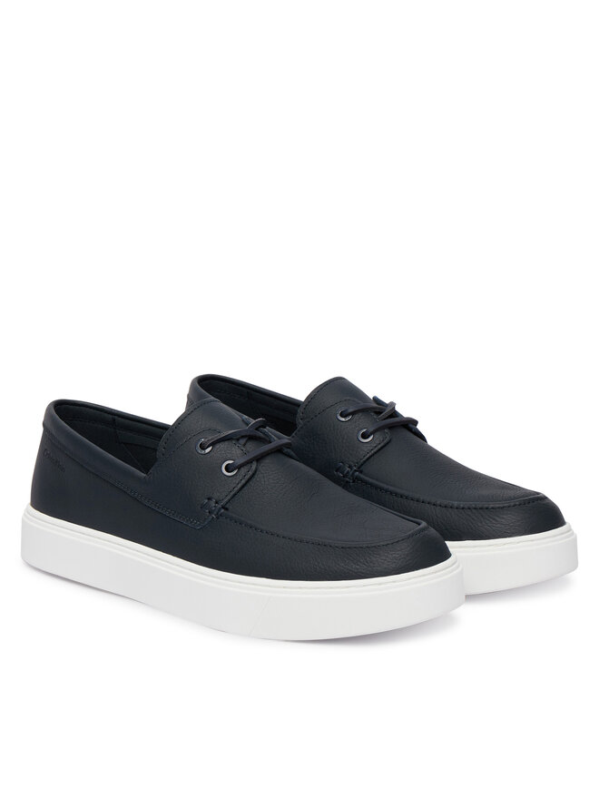 Calvin Klein Halbschuhe Calvin Klein Hybrid Clean Boat Shoe Lth HM0HM02233 Dunkelblau