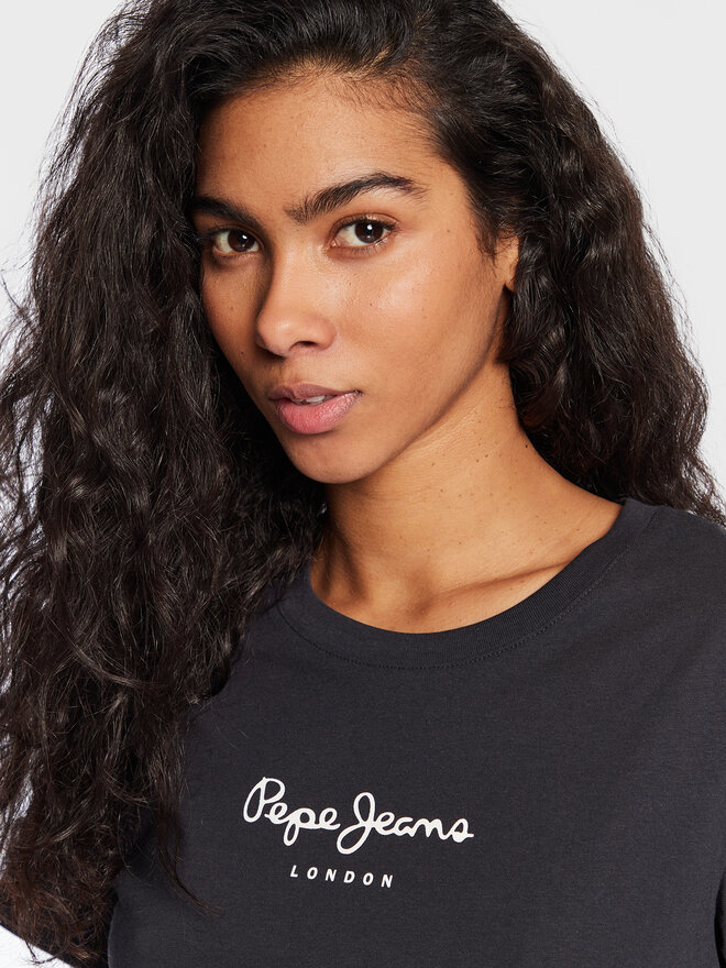 Pepe Jeans Pepe Jeans Marškinėliai Wendy PL505480 Juoda Regular Fit