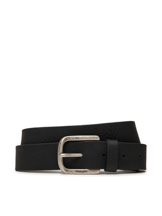 Wrangler Pasek Męski Wrangler Full Grain 112358071 Czarny
