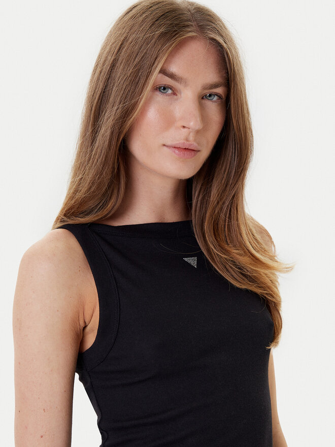 Guess Guess Top W5RP16 KCNH2 Črna Regular Fit