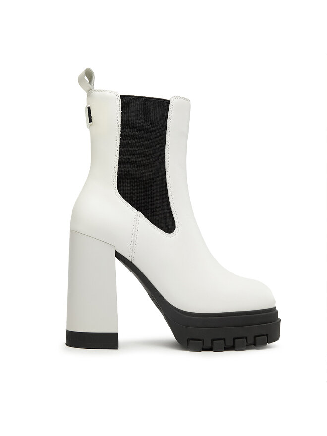Tommy Jeans Botki Tommy Jeans Tjw High Heel Chelsea EN0EN02306 Biały