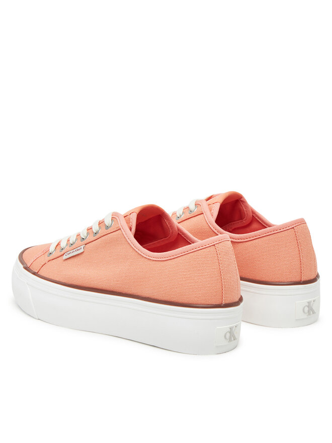 Calvin Klein Jeans Πάνινα παπούτσια Calvin Klein Jeans Vulc Flatform Ctn Logo Tag YW0YW01838 Πορτοκαλί