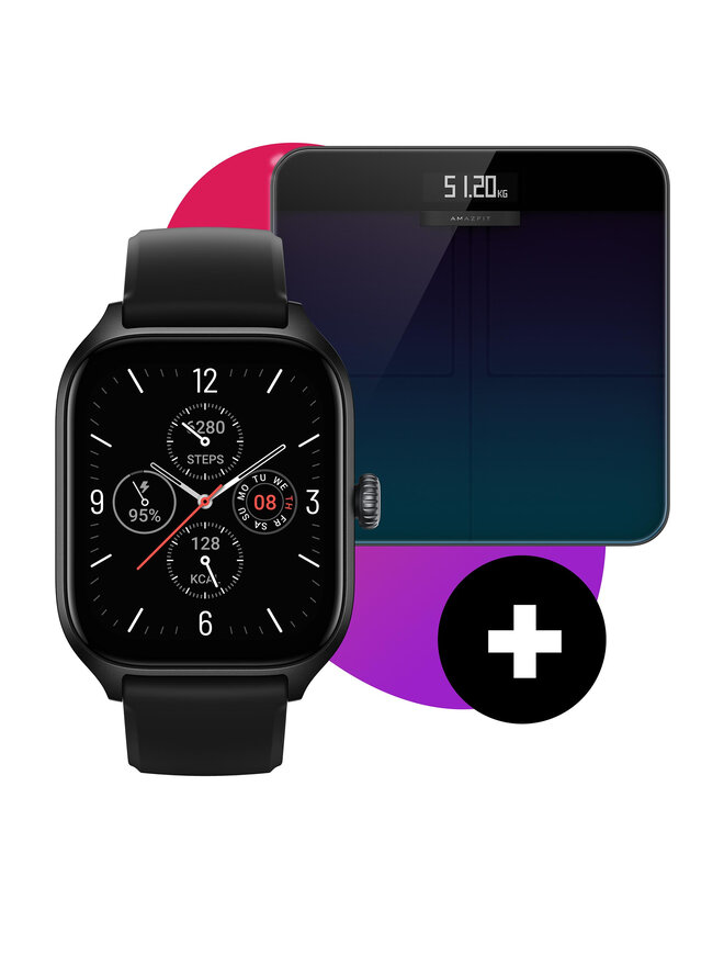 Amazfit Set pametnih satova s vagom Smart Scale Amazfit Gts 4 A2168 Crna