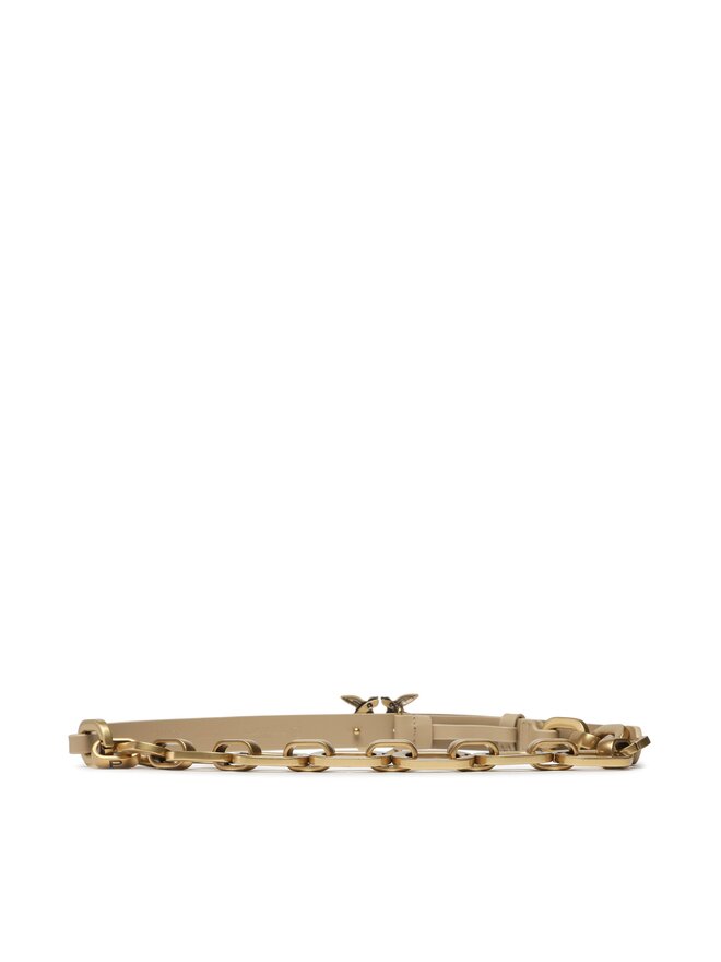 PINKO Damengürtel Pinko Love Day Macro Chain H2 Belt PE 23 PLT01 100139 A0F1 Beige