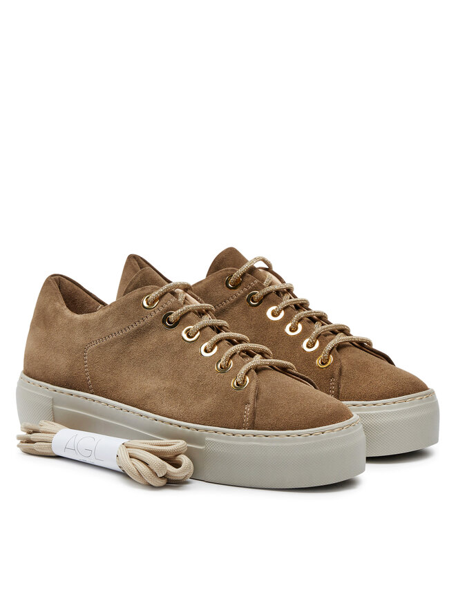 AGL Sneakersy AGL Crystal D925270PGKV153B349 Hnědá