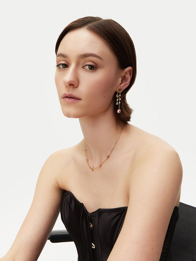 Guess Náušnice Guess JUBE05 091JW Zlatá