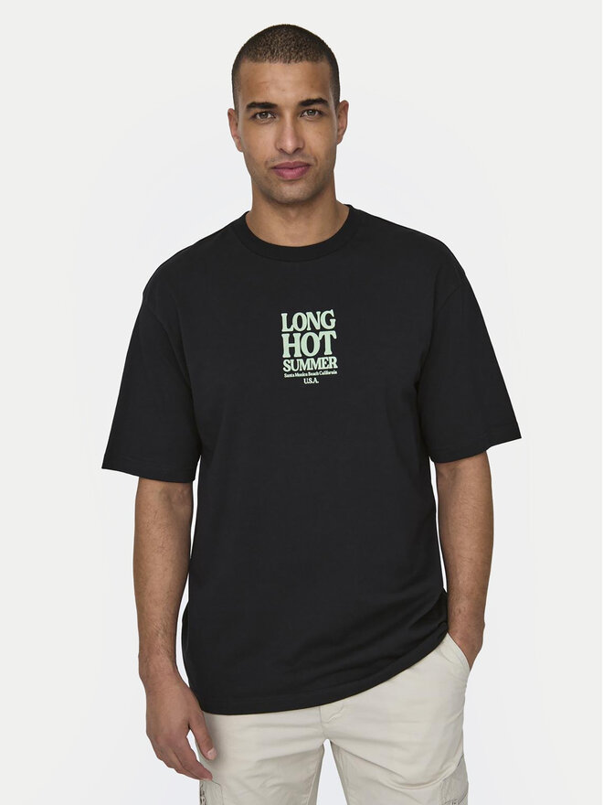 Only & Sons Only & Sons T-Shirt Kenny 22028736 Schwarz Relaxed Fit