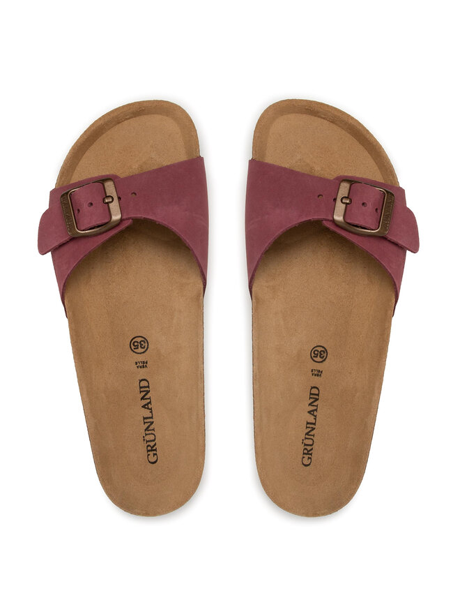 Sandalo Grunland Sara SB0917 In Pelle Nubuk Marrone, Comodo Ed Elegante