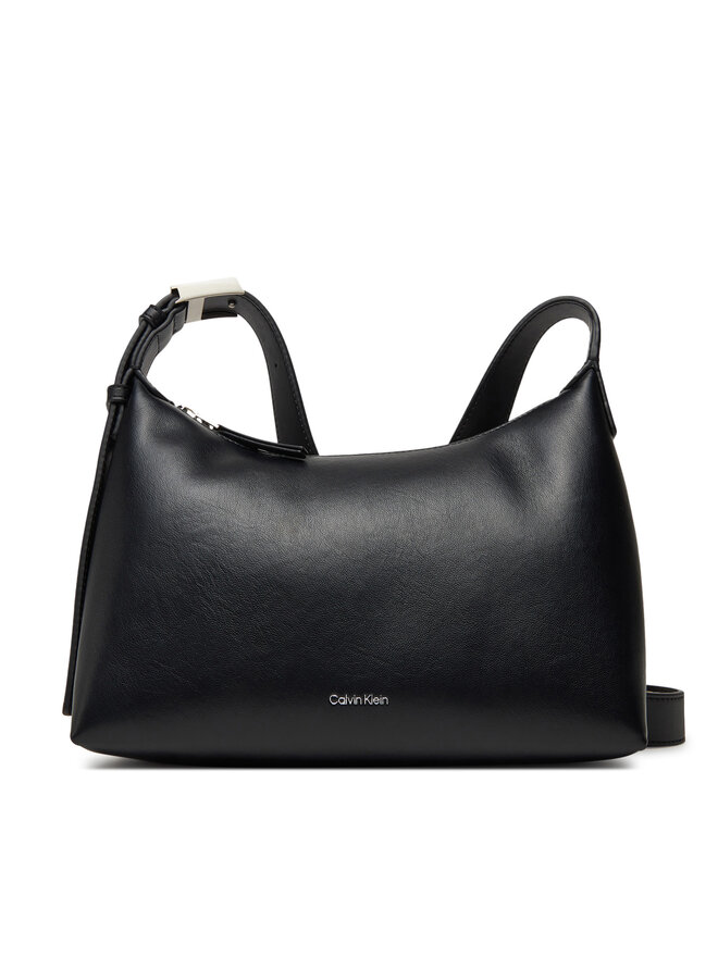 Calvin Klein Ročna torba Calvin Klein Hardware Strap Medium Crossbody K60K613028 Črna