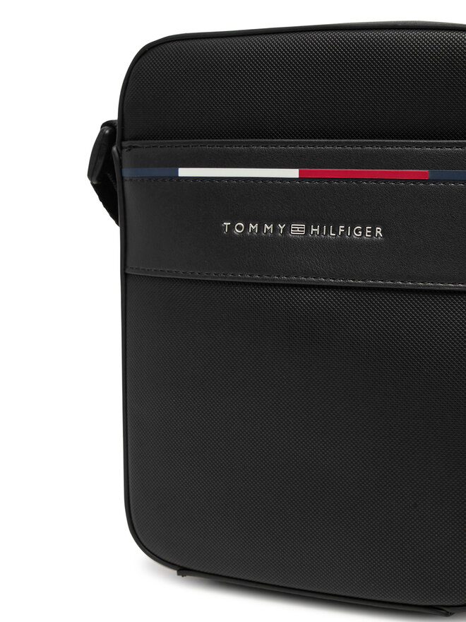 Tommy Hilfiger Плоска сумка Tommy Hilfiger Th Foundation Mini Reporter AM0AM13196 Чорний