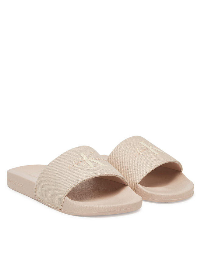 Calvin Klein Jeans Iešļūcenes Calvin Klein Jeans Slide Monogram Wn YW0YW01835 Bēšs