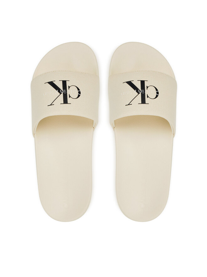 Calvin Klein Jeans Flip flop Calvin Klein Jeans Slide Monogram Wn Logo Ck YW0YW01967 Bej