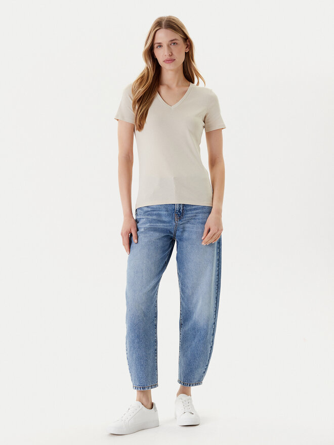 United Colors Of Benetton United Colors Of Benetton Marškinėliai 3GA2E4230 Smėlio Regular Fit