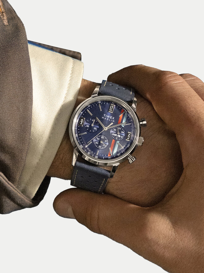 Timex Pulkstenis Timex Marlin® Chronograph TW2W99000 Sudraba