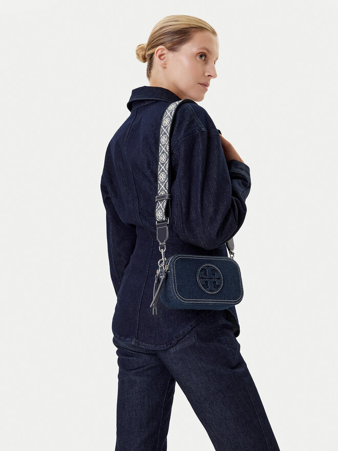 Tory Burch Handtasche Tory Burch Mini Miller 169246 Dunkelblau