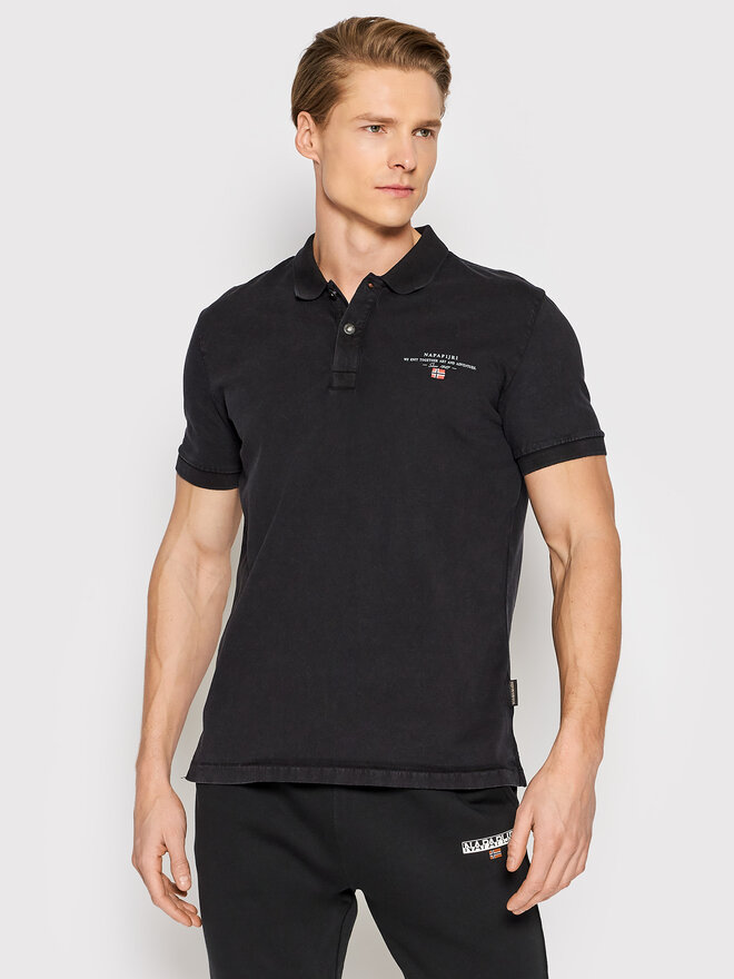 Napapijri Napapijri Poloshirt Elbas NP0A4GB4 Schwarz Regular Fit