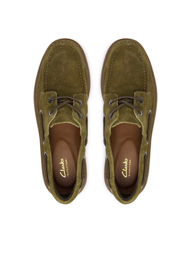 Clarks Halbschuhe Clarks Cleyhill Boat 26327952 Grün