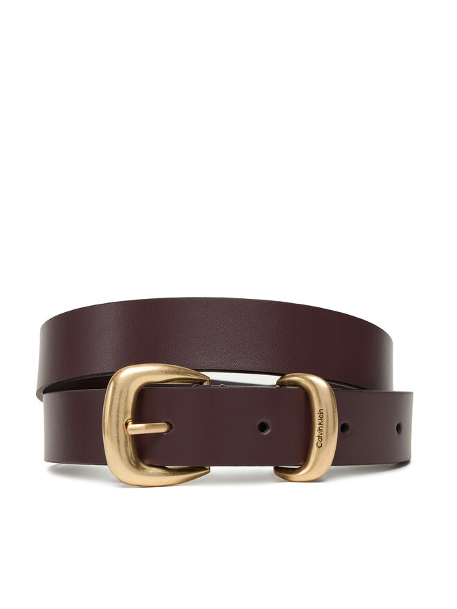 Calvin Klein Ζώνη Γυναικεία Calvin Klein Sarah 2 Piece Logo Buckle Belt LV04K7012G Καφέ
