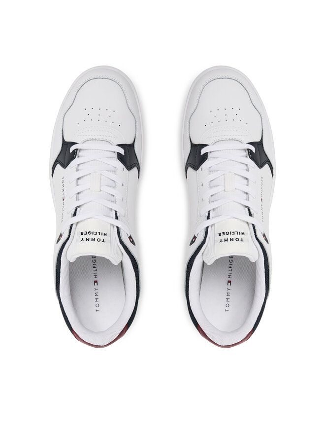 Tommy Hilfiger Αθλητικά Tommy Hilfiger Th Basket Core Lite Lth Mix FM0FM05518 Λευκό