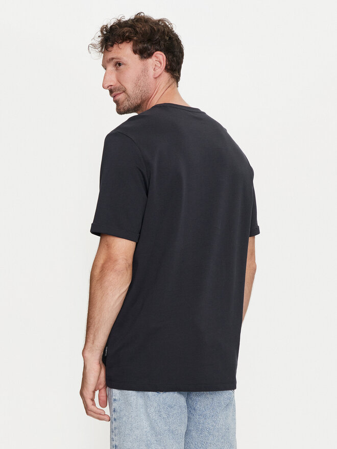 Bugatti Bugatti Marškinėliai 8350 55024A Tamsiai mėlyna Slim Fit