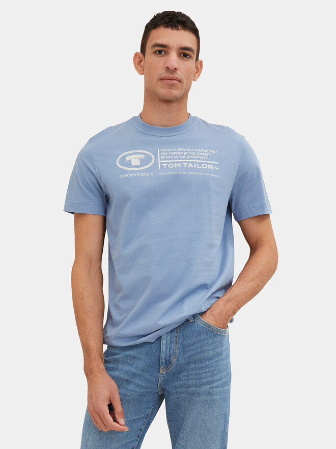 Tom Tailor Tom Tailor T-Shirt 1035611 Himmelblau Regular Fit