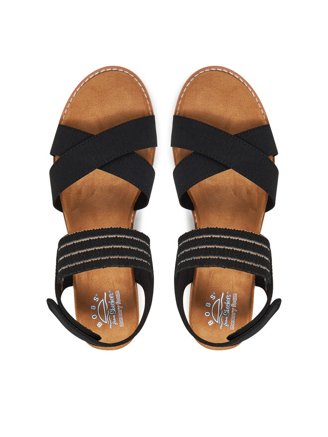 Skechers Sandalen Skechers BOBS Desert Kiss-Shore Enough 114130/BLK Schwarz