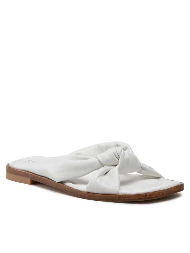 Stuart Weitzman Pantoletten Stuart Weitzman Playa Knot Slide SA247 Weiß
