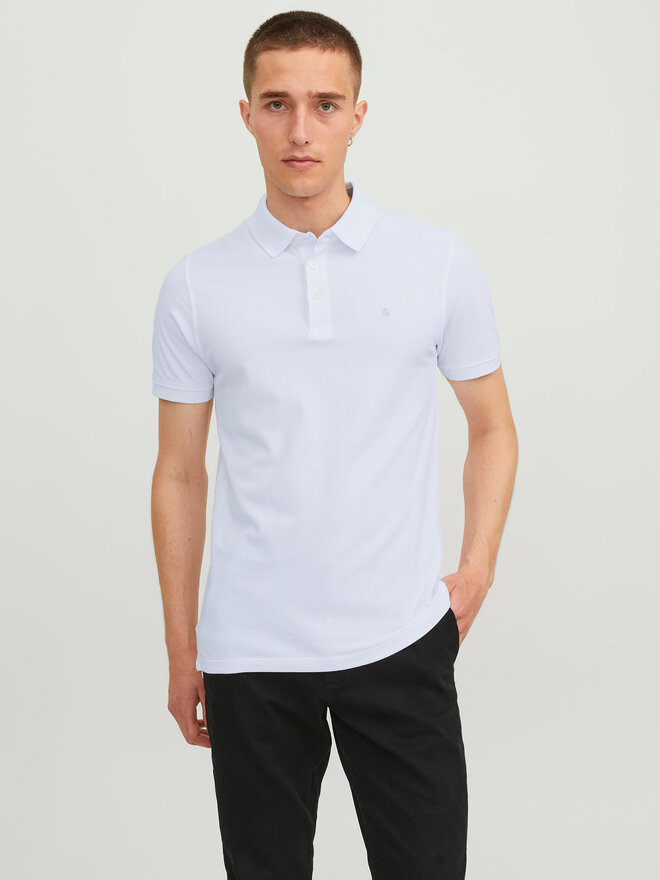 Jack&Jones Jack&Jones Polo marškinėliai Paulos 12136668 Balta Slim Fit