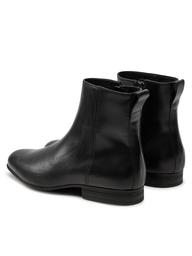 Calvin Klein Šnurovacia obuv Calvin Klein Boot W/ Zip Lth HM0HM01501 Čierna