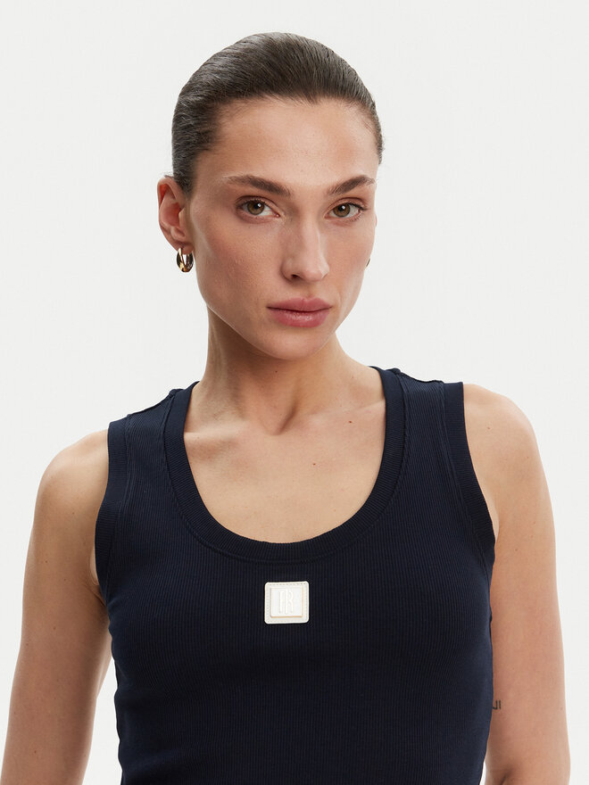 Fracomina Fracomina Felső FP25ST2001J40101 Sötétkék Slim Fit