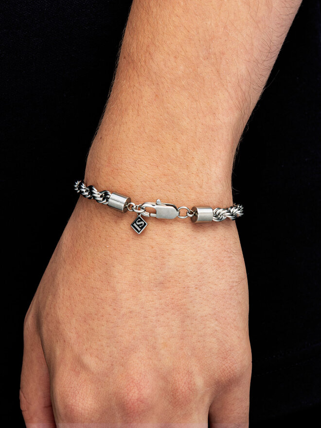 ICED STUFF Pulsera ICED STUFF Rope Oro blanco