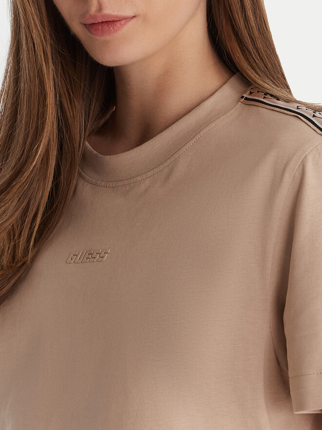 Guess Guess T-Shirt V3RI08 I3Z14 Beige Relaxed Fit