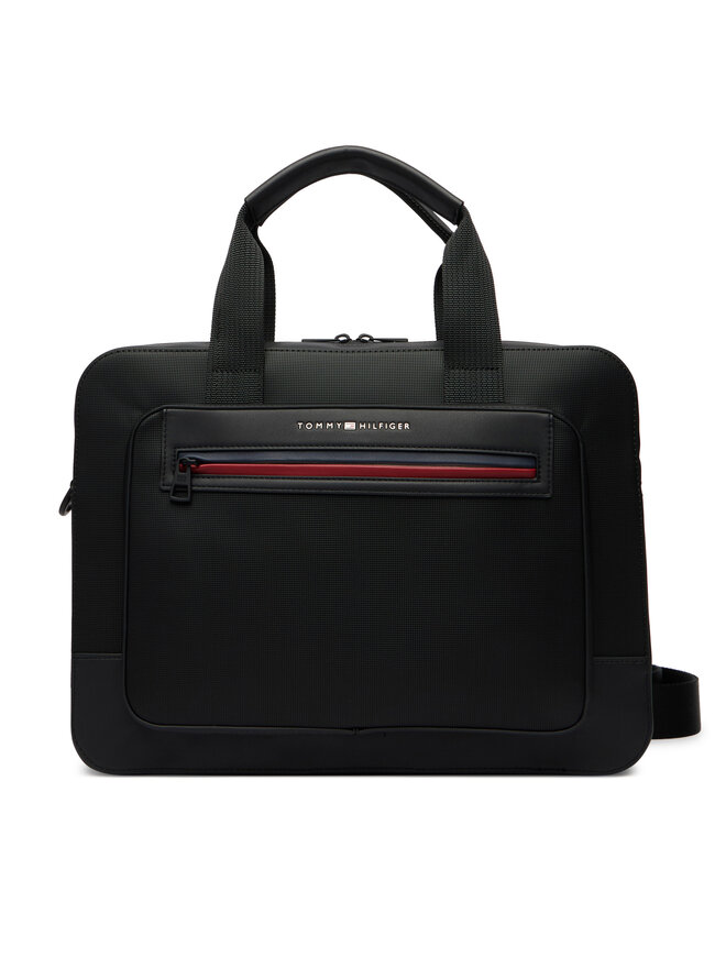 Tommy Hilfiger Laptoptasche Tommy Hilfiger Th Foundation Computer Bag AM0AM14158 Schwarz