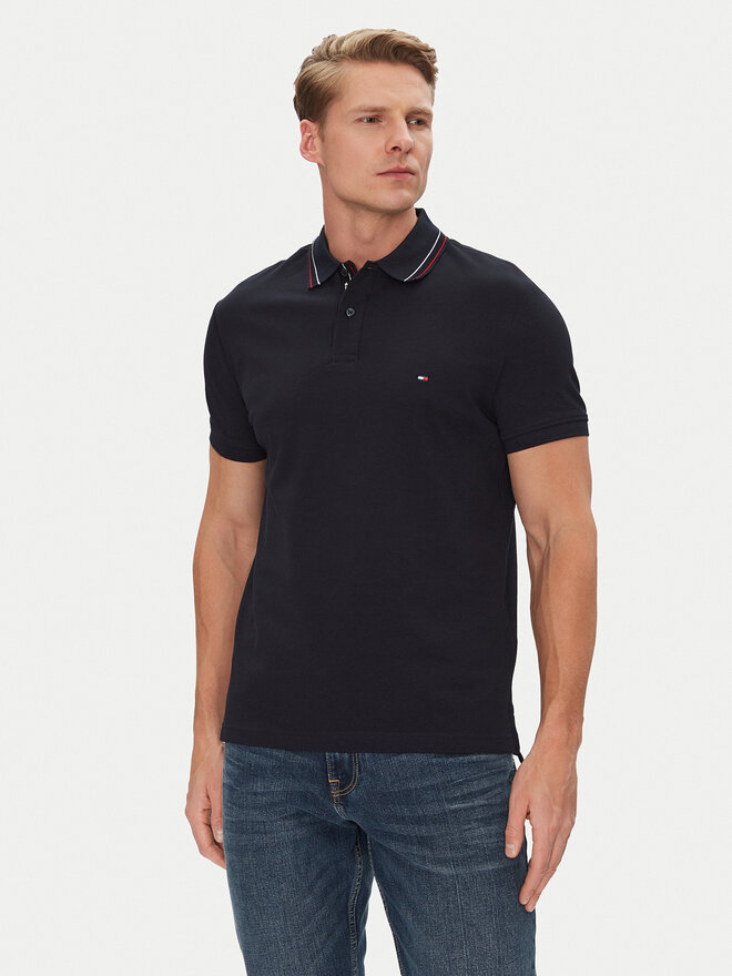 Tommy Hilfiger Tommy Hilfiger Poloshirt Placket Interest MW0MW38459 Dunkelblau Regular Fit