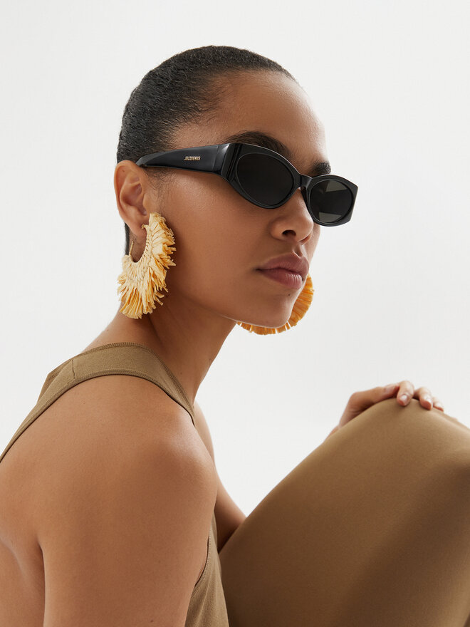 JACQUEMUS Okulary przeciwsłoneczne JACQUEMUS JAC4C1SUN Czarny