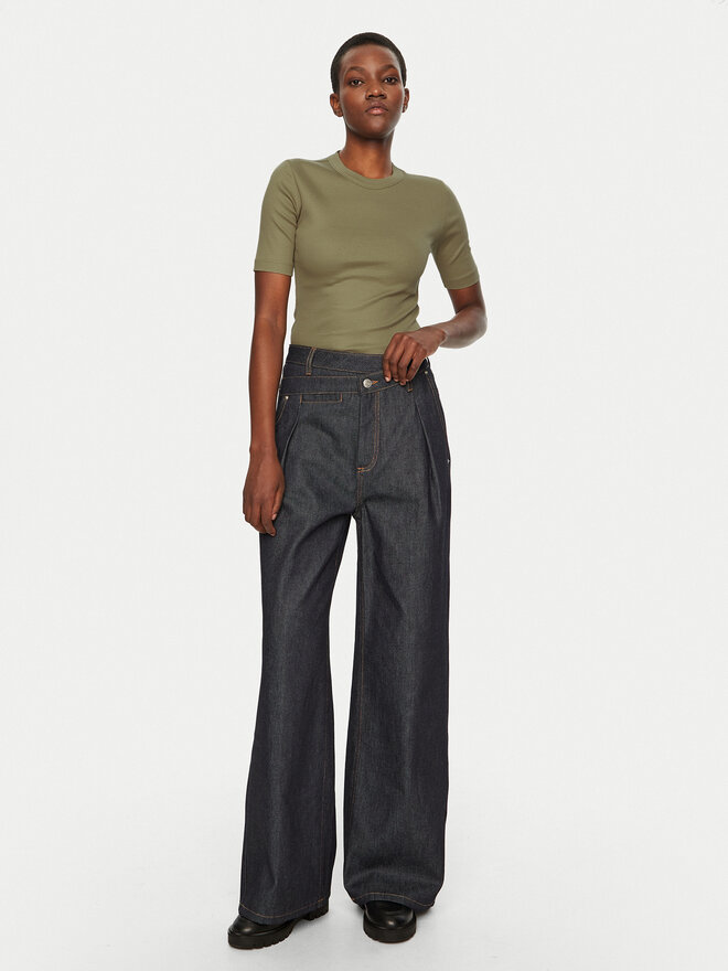 IVY OAK IVY OAK Camiseta Kristin IO1100X2351 Caqui Slim Fit