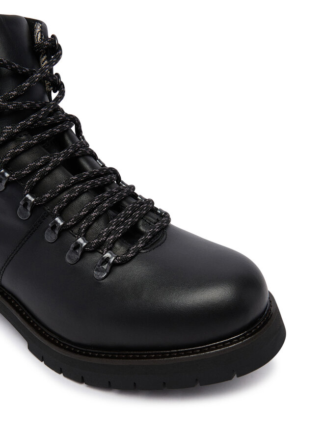 Tommy Hilfiger Schnürschuhe Tommy Hilfiger Elevated Outdoor Lth Wpm Boot FM0FM05995 Schwarz