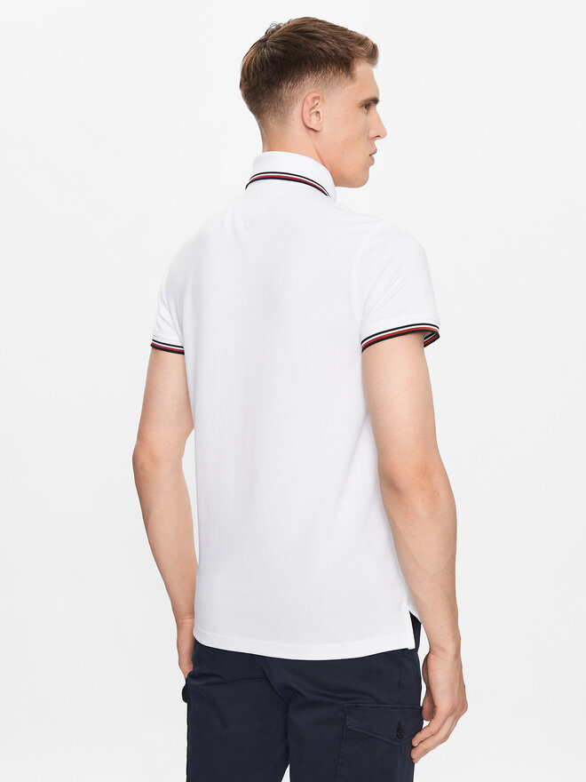Tommy Hilfiger Tommy Hilfiger Polo marškinėliai 1985 MW0MW30750 Balta Slim Fit