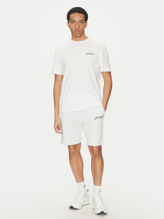 Jack&Jones Jack&Jones Conjunto de camiseta y pantalones cortos deportivos Beau 12277466 Blanco Relaxed Fit