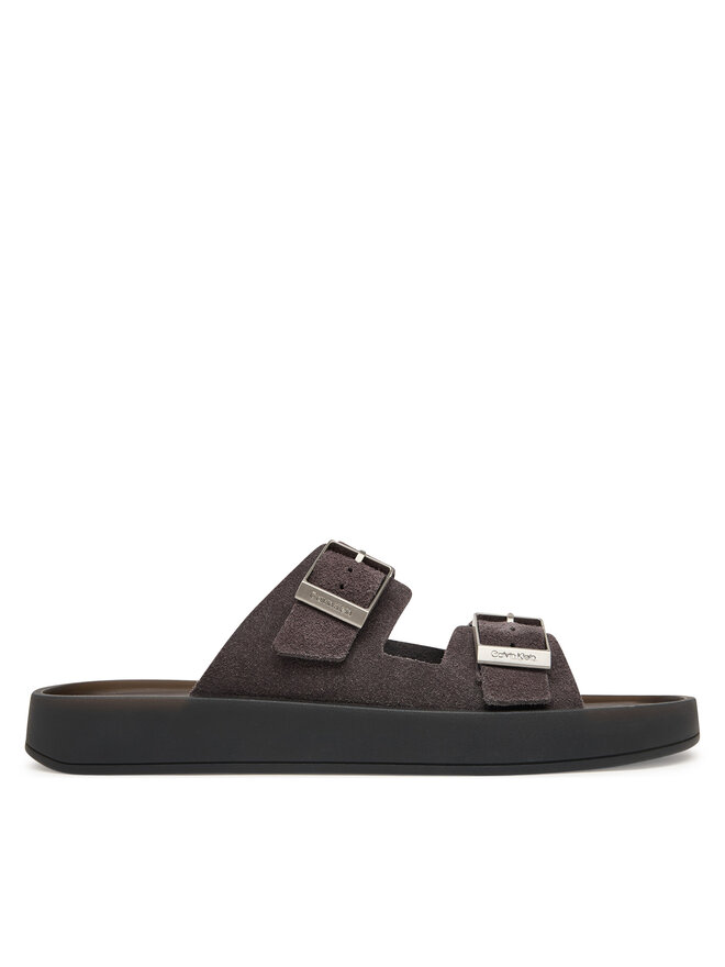 Calvin Klein Pantoletten Calvin Klein Ergon Double Bar Sandal Su HM0HM02094 Braun