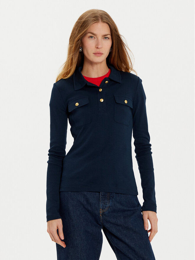 Tommy Hilfiger Tommy Hilfiger Pólóing WW0WW45308 Sötétkék Slim Fit