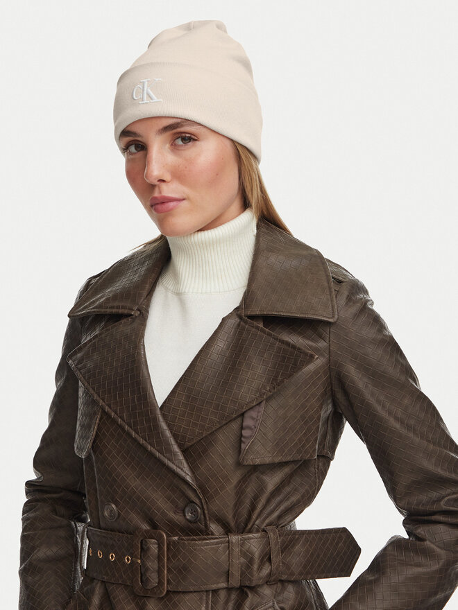 Calvin Klein Mütze Calvin Klein Fine LV04F8098G Creme