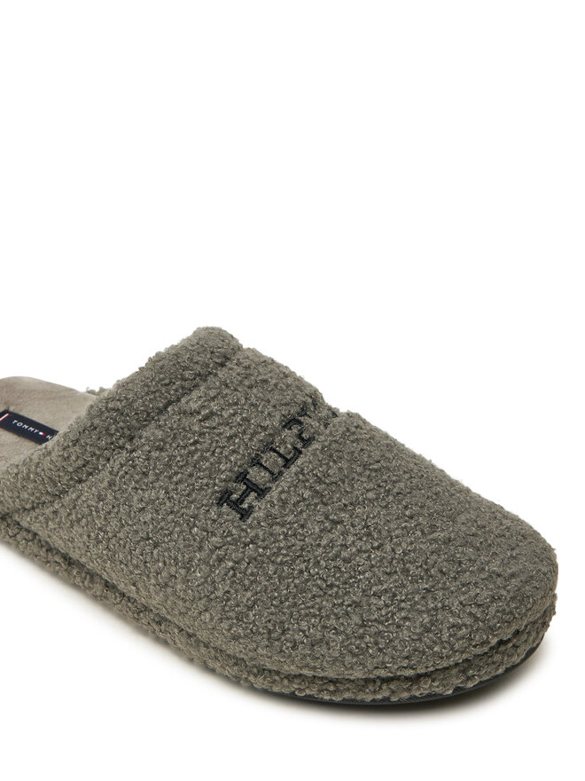 Tommy Hilfiger Papucs Tommy Hilfiger Warm Curly House Shoe FM0FM05226 Szürke