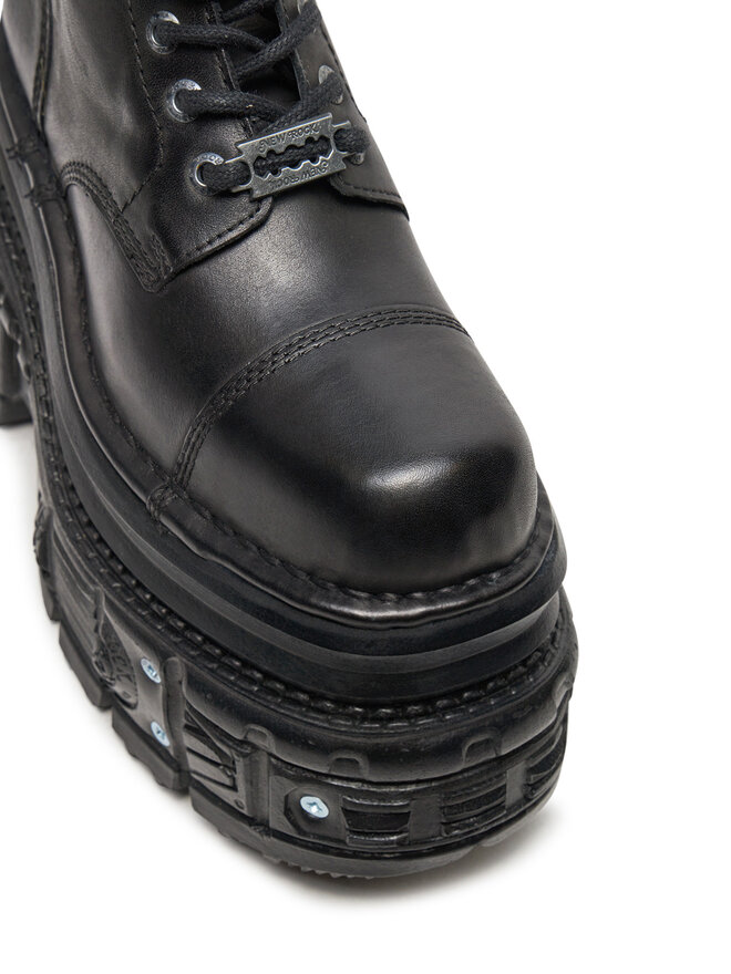 NEW ROCK Schnürstiefel NEW ROCK M-MILI083CCT-C4 Schwarz