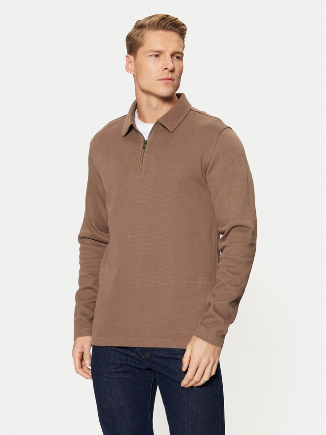 Selected Homme Selected Homme Polo majica 16095710 Rjava Regular Fit