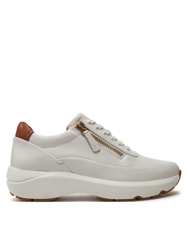 Sneakersy Clarks Tivoli Zip 26176650 Écru | eobuwie.com.pl