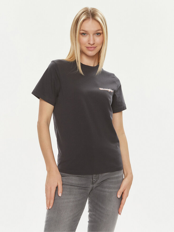 Wrangler Wrangler Marškinėliai 112350315 Juoda Regular Fit