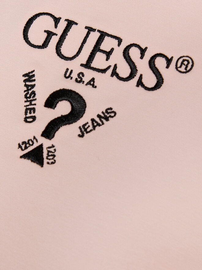 Guess Guess Marškinėliai V4YI20 KCDH1 Rožinė Boxy Fit