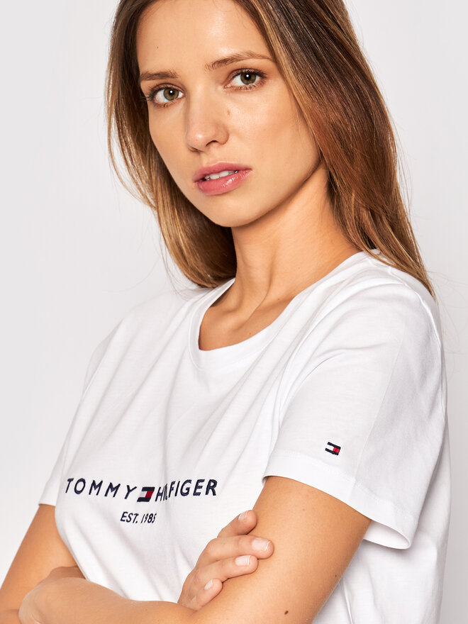 Tommy Hilfiger Tommy Hilfiger T-Shirt Heritage C-Nk WW0WW31999 Weiß Regular Fit
